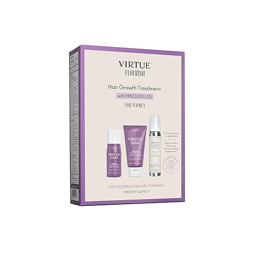 Virtue Flourish Régimen de crecimiento del cabello Kit de 1 mes
