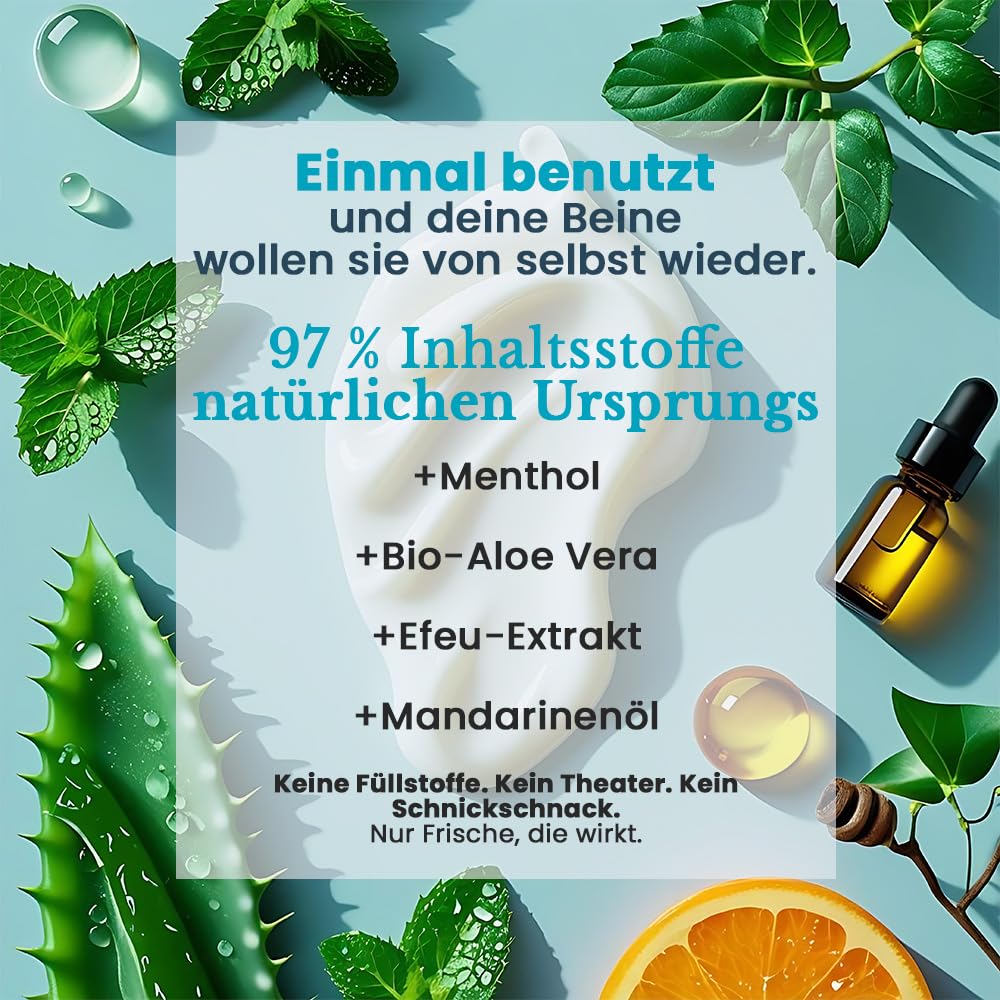 500ml KÜHLGEL FÜR LYMPHDRAINAGE BIO verbessert die Durchblutung bei Krampfadern, Besenreisern, geschwollenen Beinen und Füßen - Ritalia® Cryo gel mit starkem kühlendem Effekt