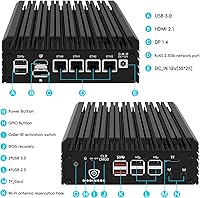 Vista 4 de Aparato de cortafuegos de 2.5GbE Mini PC, Intel N100 de 12ª generación (3.4 GHz) 4xIntel I226V Nics sin ventilador Mini enrutador de computadora