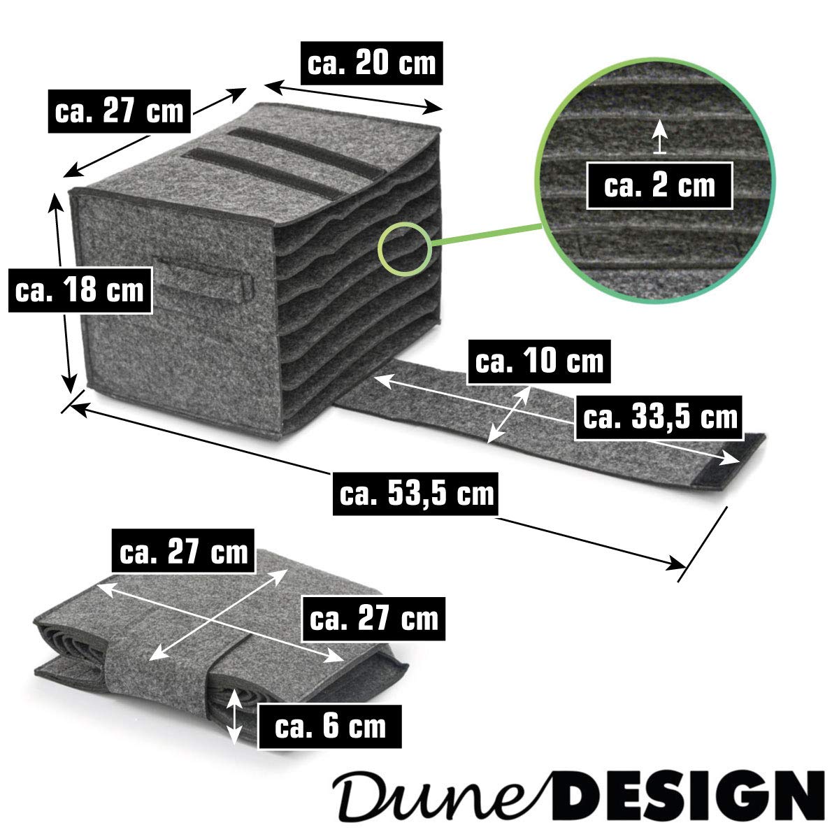 DuneDesign 2er Set: Wohnmobil Tellerhalter Filz & Tassenhalter Camping - Glashalter Wohnmobil Tellerorganiser Schrank Geschirr Aufbewahrung Wohnmobil Ordnungssystem Wohnwagen Campervan Gadgets Camper