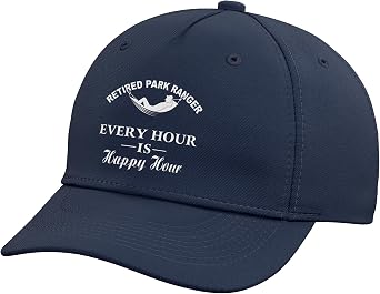Retired Park Ranger Every Hour is Happy Hour Adjustable Baseball Hat