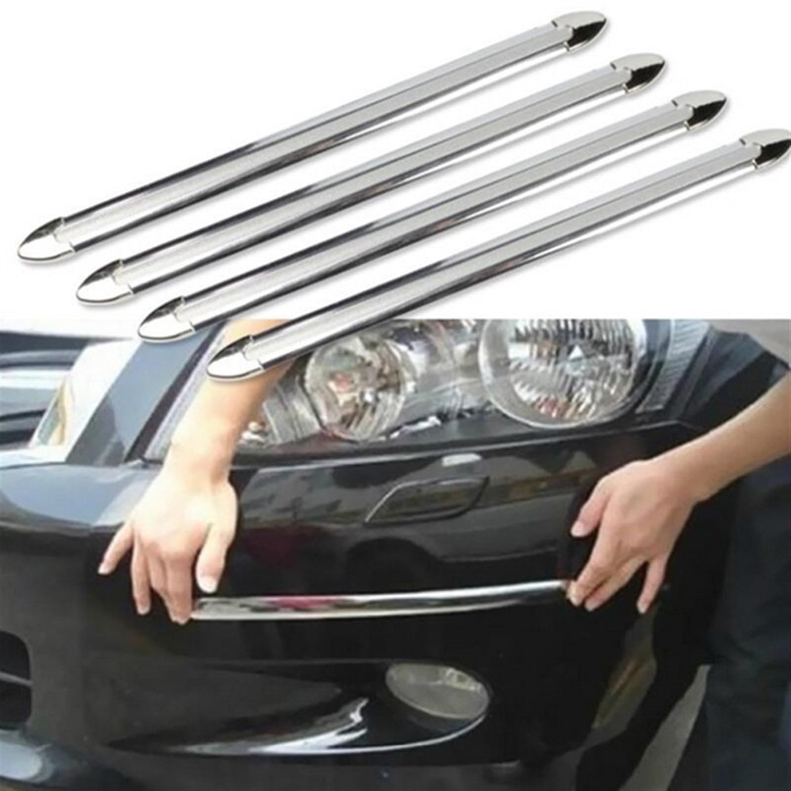Adesivo di protezione posteriore per auto HYZHAUTO 4 pezzi per auto SUV per bordo anticollisione striscia paraurti protezione per barra di anti-sfregamento graffi crash
