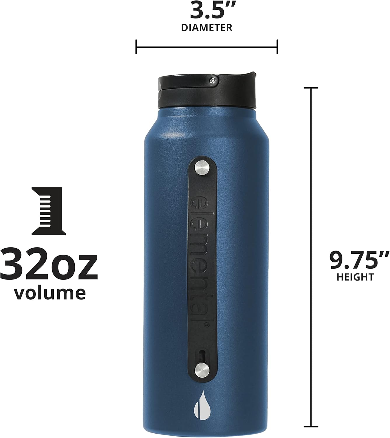 Buy Elemental Iconic Triple Wall Vacuum Insulated Water Bottle with