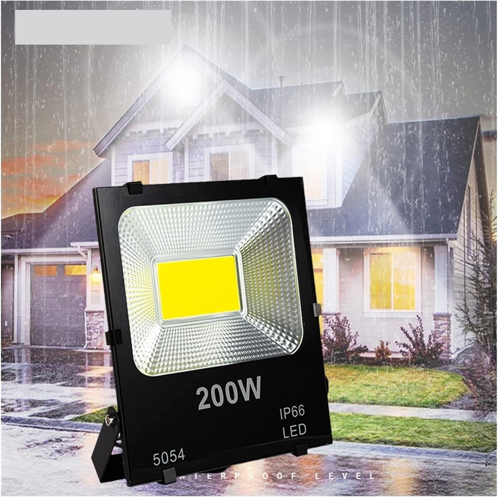 lampy solarne, Oświetlenie zewnętrzne reflektorowe do ogrodu, na podwórko, garażu, bramę(Warm 3000 K,200W)