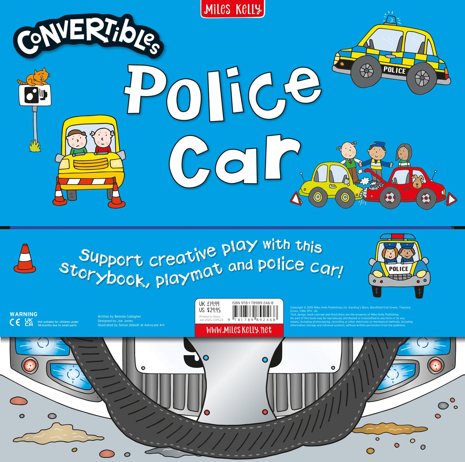 Convertible Police Car By Belinda Gallagher - Ages 2+ - Board Book