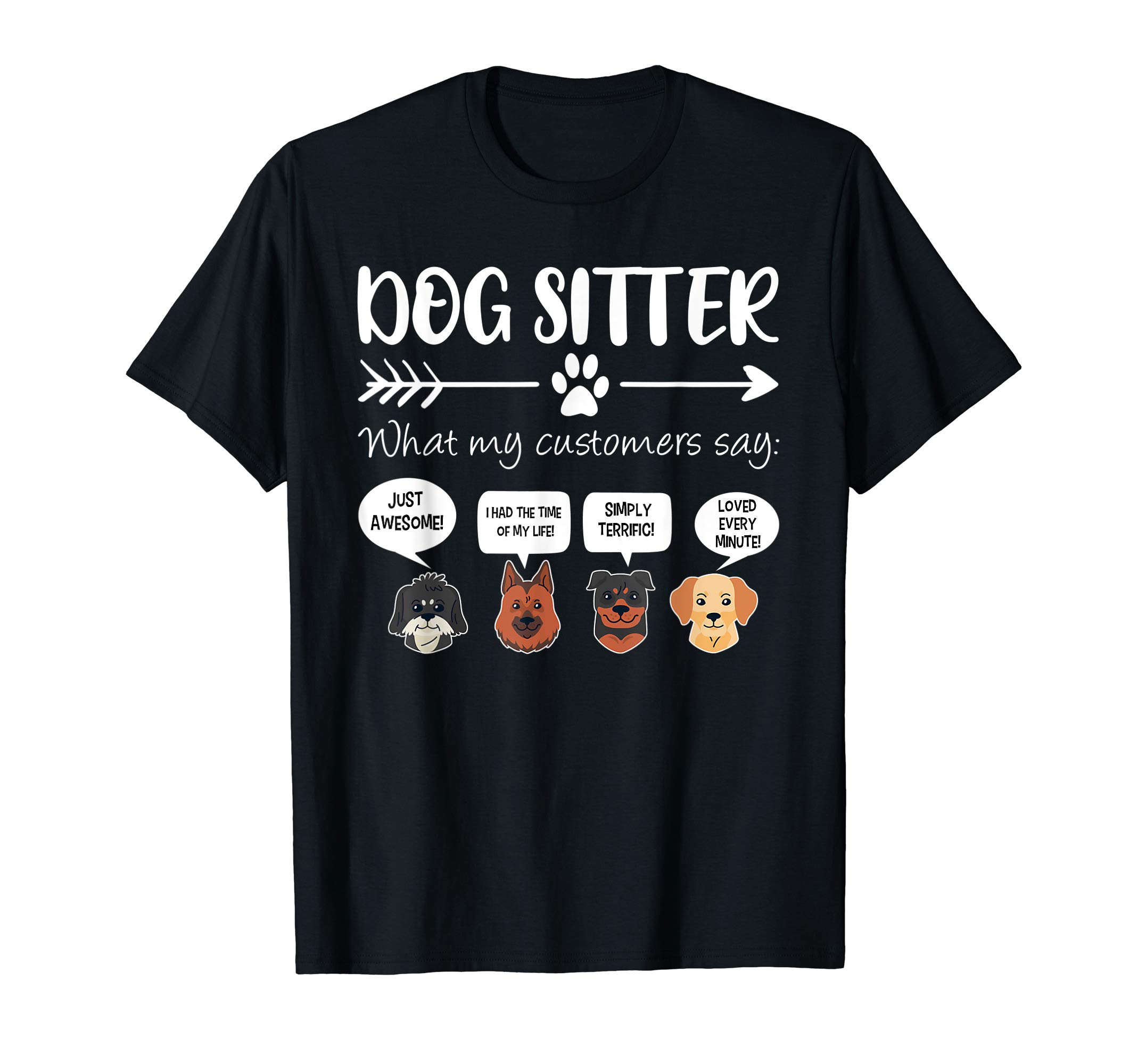 Dog Sitter Dog Sitter Gift Funny Dog Faces Dog-Sitter T-ShirtOEKO-TEX STANDARD 100