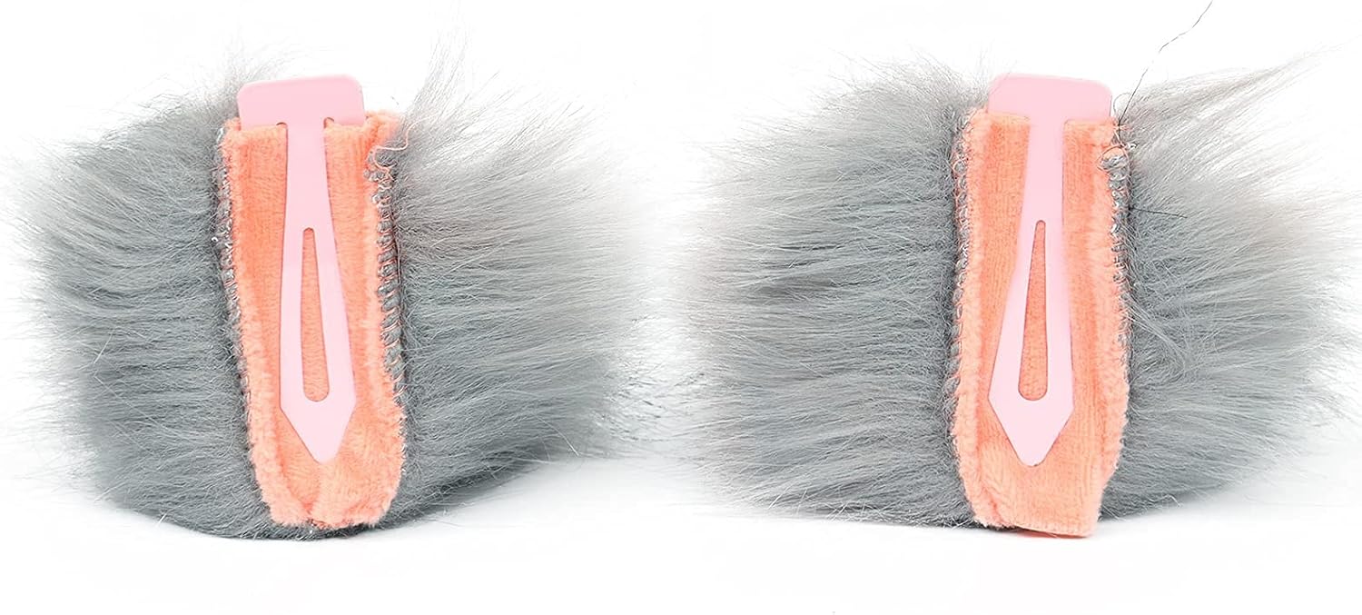 HAOAN Faux Fur Fox Tail and Ears Headband Set Werewolf Costume Accessories Halloween Party - Image 7