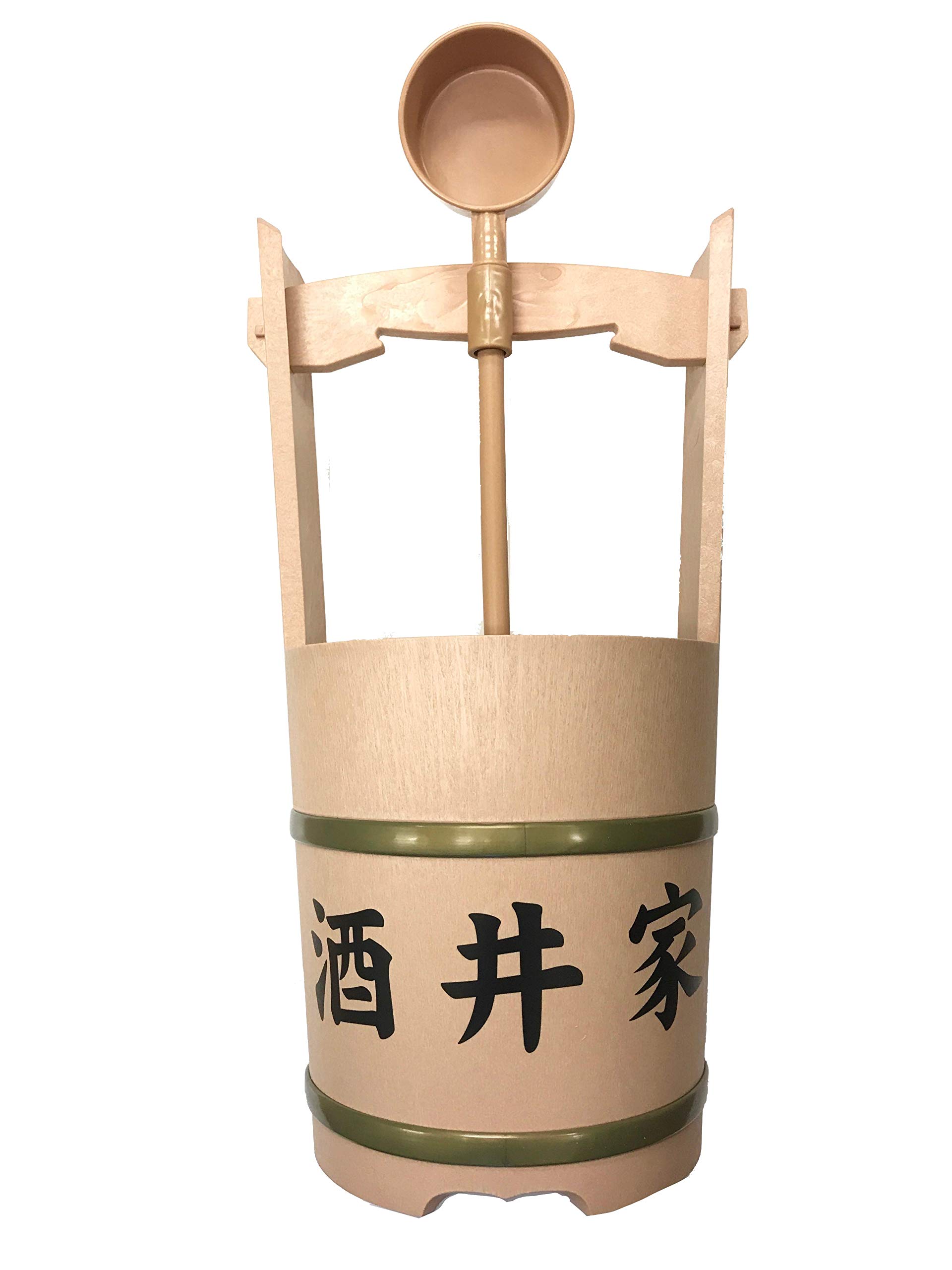 Amazon｜石のさかい ブランド 特上手桶(柄杓付) 名入手桶 (高さ