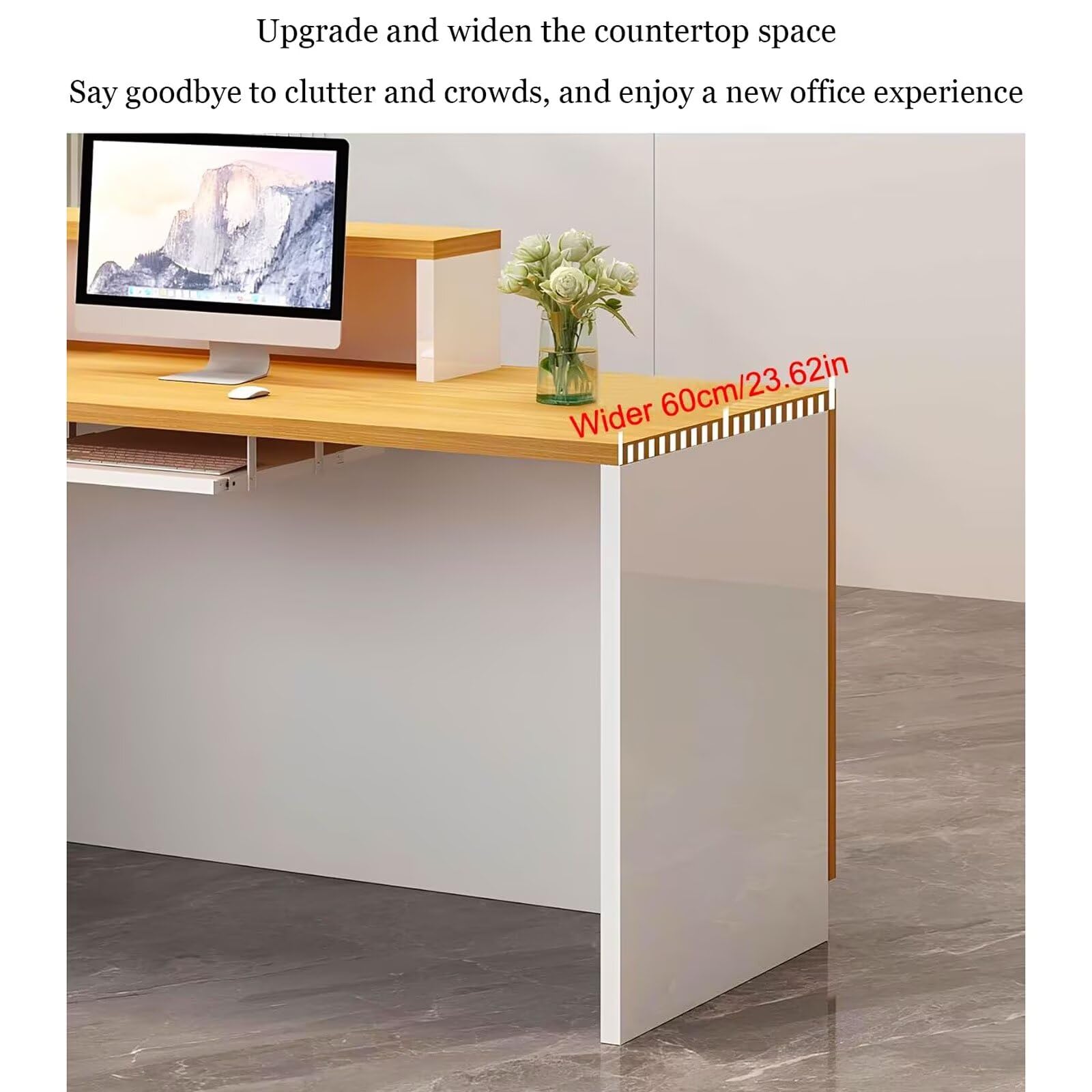 Home Office Modern L-Shaped Reception Desk - 78\, image size:1600x1600