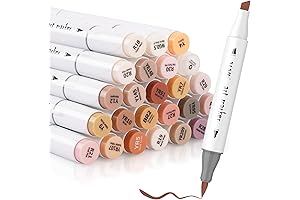 Skin Tone Alcohol Markers with Brush Tips