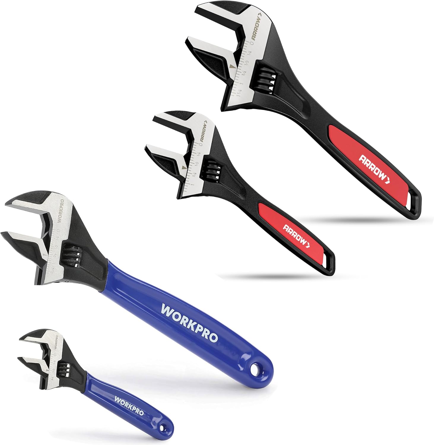 WORKPRO 2-piece Adjustable Wrench Set & ARROW 2 PCS Adjustable Wrench Set