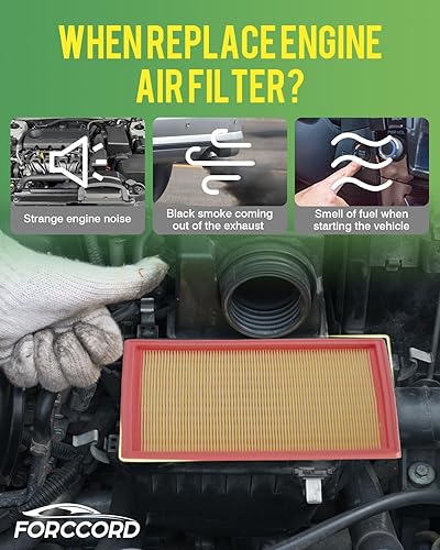 Miniatura 6 de Forccord Paquete de 2 filtros de aire de motor para Nissan Kicks 1.6L 2018-2021, Versa 1.6L 2020 Reemplazo de filtro de aire 16546-5RB1A accesorios