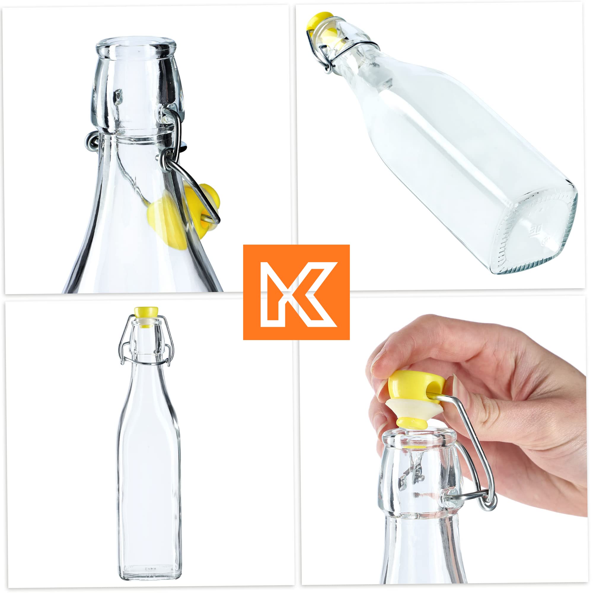 Glazen bokaal met beugelsluiting 750 ml | België