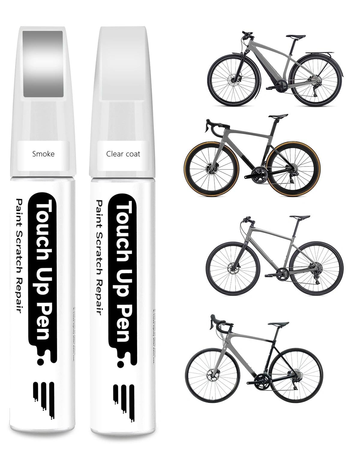 Smoke (Gloss) Bike Touch Up Paint for Specialized [Clear Coat Included] Exact Match Bicycle Paint for Scratched or Chipped Bike Frames : Automotive