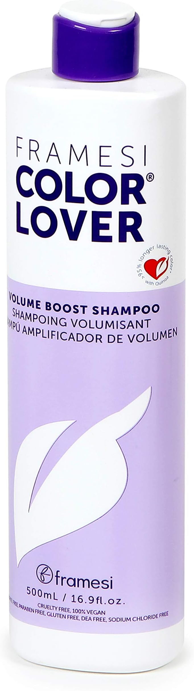 Color Lover Volume Boost Shampoo, 16.9 fl oz, Sulfate Free Shampoo with Coconut Oil and Quinoa, Color Treated Hair