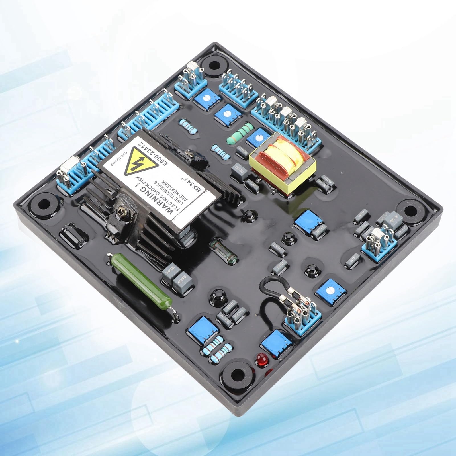 Controlador Automático de Voltaje, Material ABS, Módulo AVR MX341 para Generador sin Escobillas con Protección contra Sobreexcitación y Baja Velocidad, Ideal para Uso en Campo