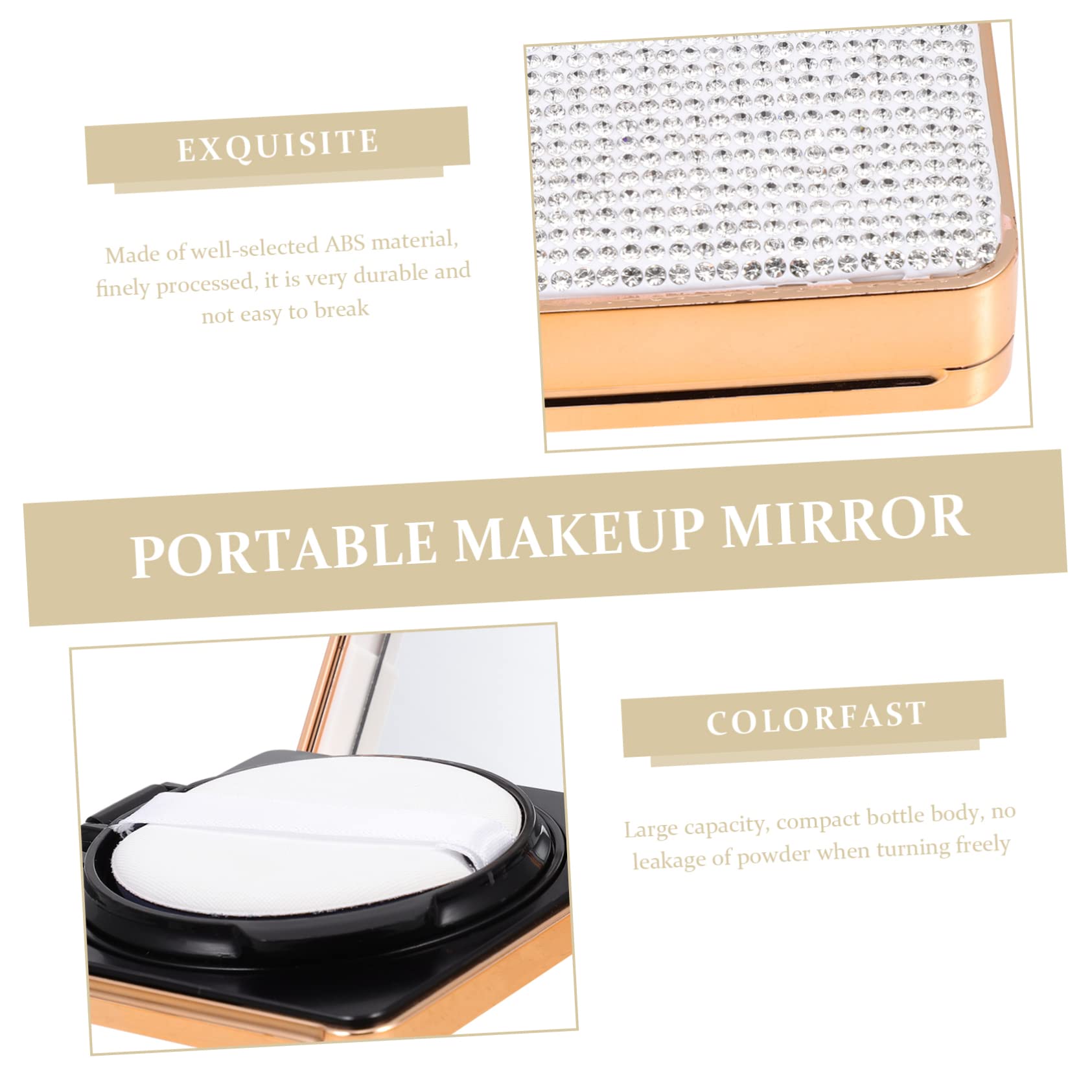 FRCOLOR Caja Vacía De 2 Uds Contenedor De Diamantes Soplo De Polvo Compacto Líquido Estuche Portátil para Maquillaje En Polvo Soporte para Base Estuches para Polvo Material De