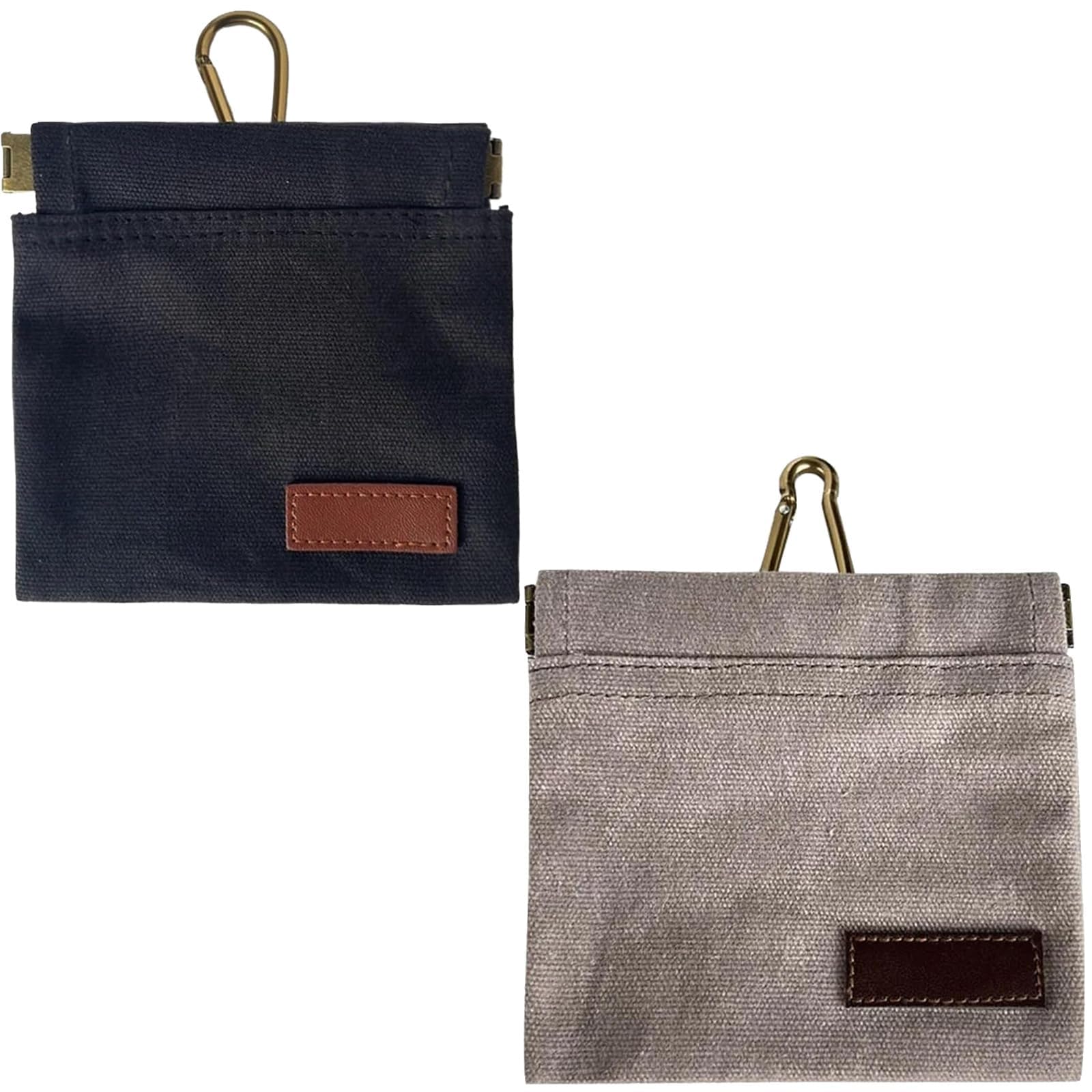 ZKFSIE Dog Treat Pouch 2-Pack, Treat Pouch for Dog Training Grey + Black