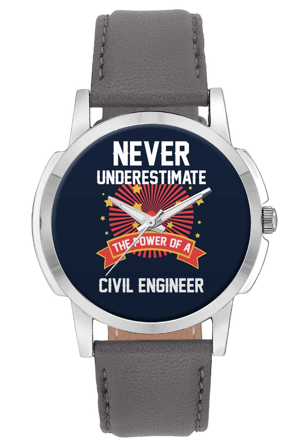 BIGOWL Wrist Watch for Men - Never Underestimate The Power of A Civil Engineer - Analog Mens and Boys Unique Quartz Leather Band Round Designer dial Watch (B074CNH12Q) Amazon Price History, Amazon Price Tracker