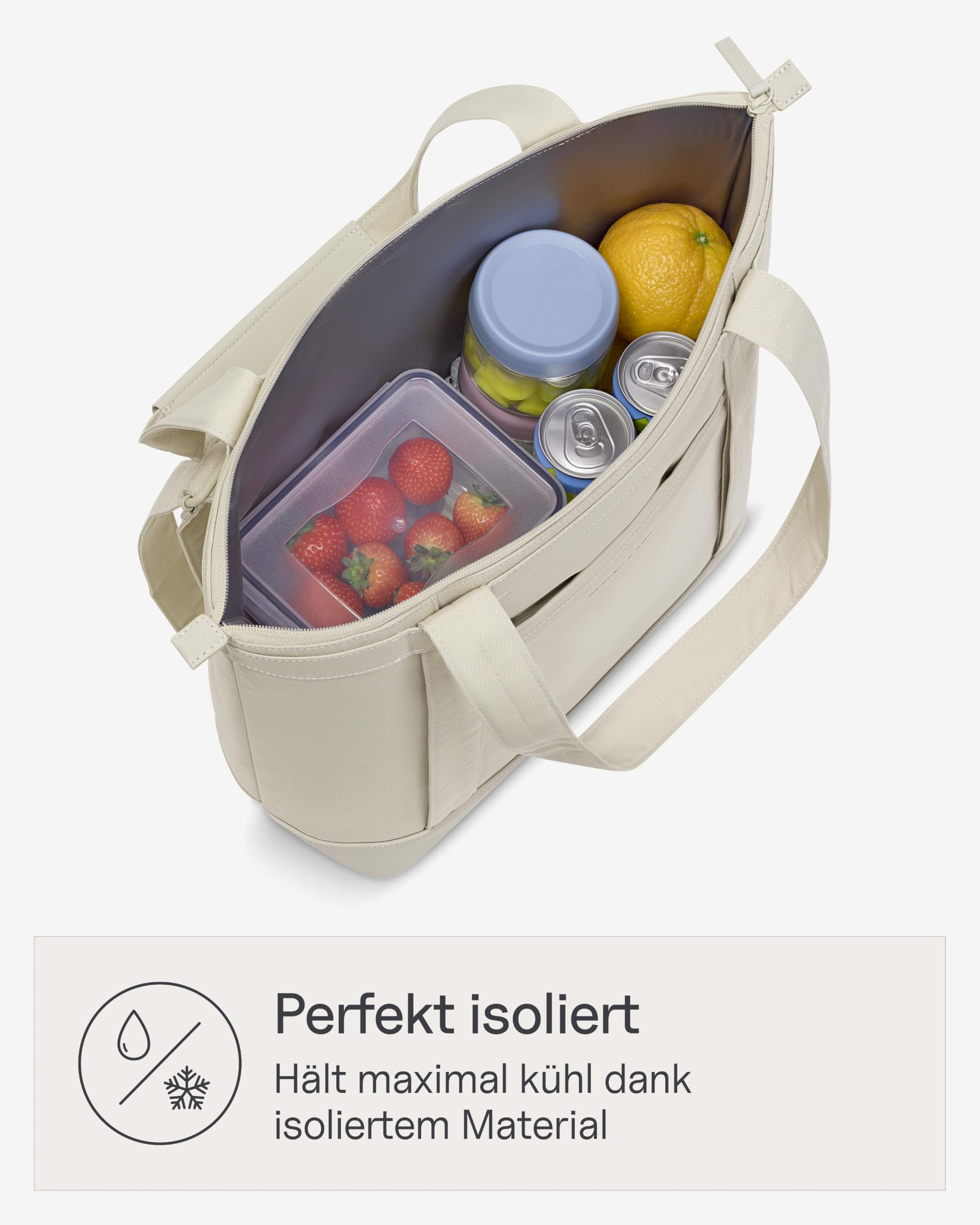 Kapten & Son Oulu Hybrid Cooler Bag Sandstone 23 L Outdoor Kühltasche | 23L Isoliertasche, Wasserabweisend & robust, Mit Picknickdecken-Fach & Flaschenöffner, Perfekt für Camping & Ausflüge