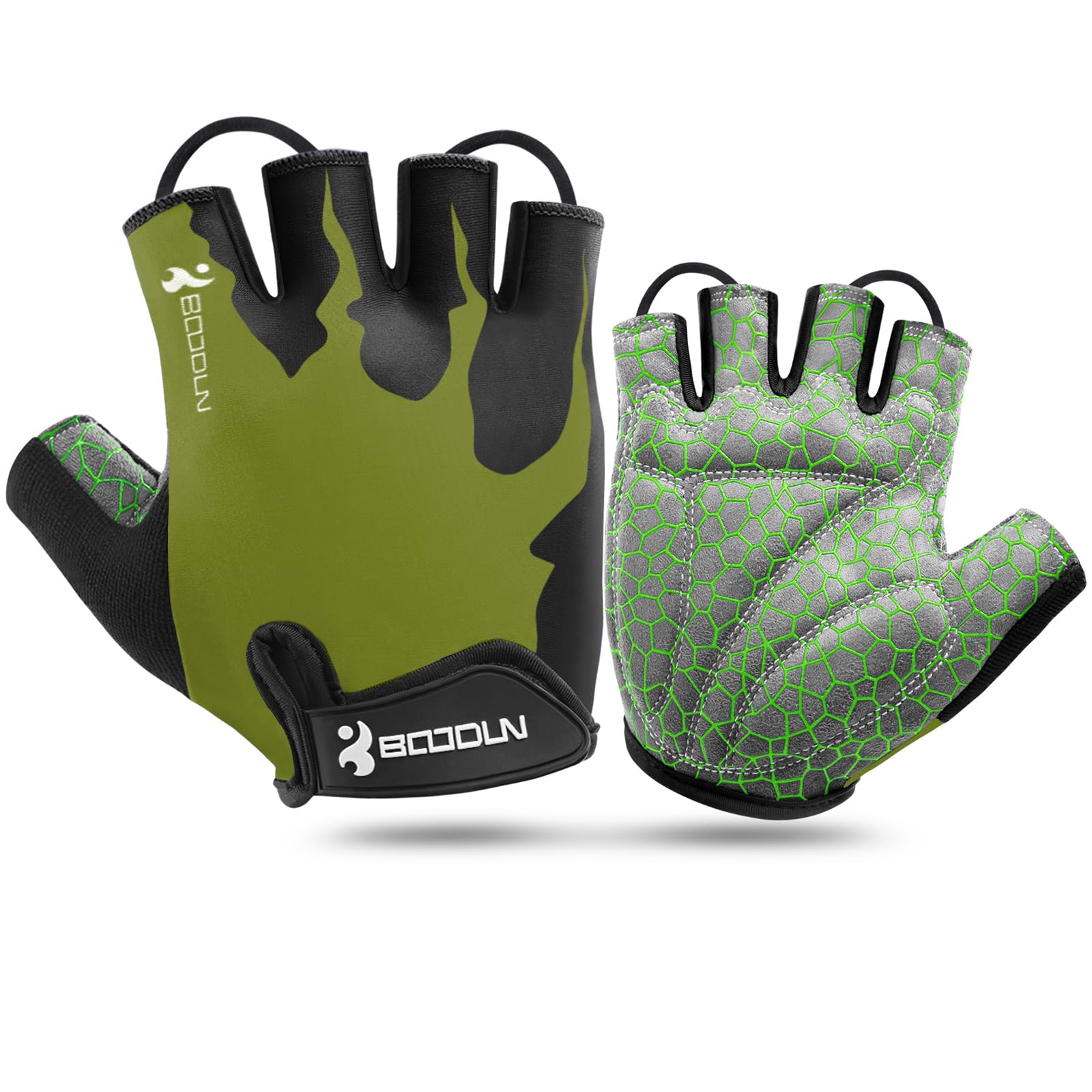 KONVINIT Fahrradhandschuhe Herren Sommer Halbfinger MTB Handschuhe,Radhandschuhe für Mountainbike/Rennrad,Fahrrad Handschuhe Freizeit Herren und Damen,Atmungsaktive rutschfeste Stoßdämpfung