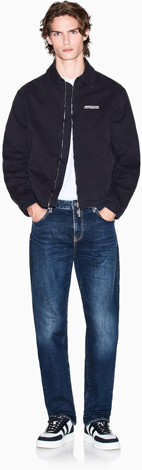 Armani Exchange mens Washed Text Logo Sport Coat - Image 3