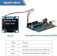 Vista 4 de Weewooday 5 unidades de módulo OLED de 0.96 pulgadas 12864 128 x 64 controlador IIC I2C serie autoluminosa placa de visualización compatible