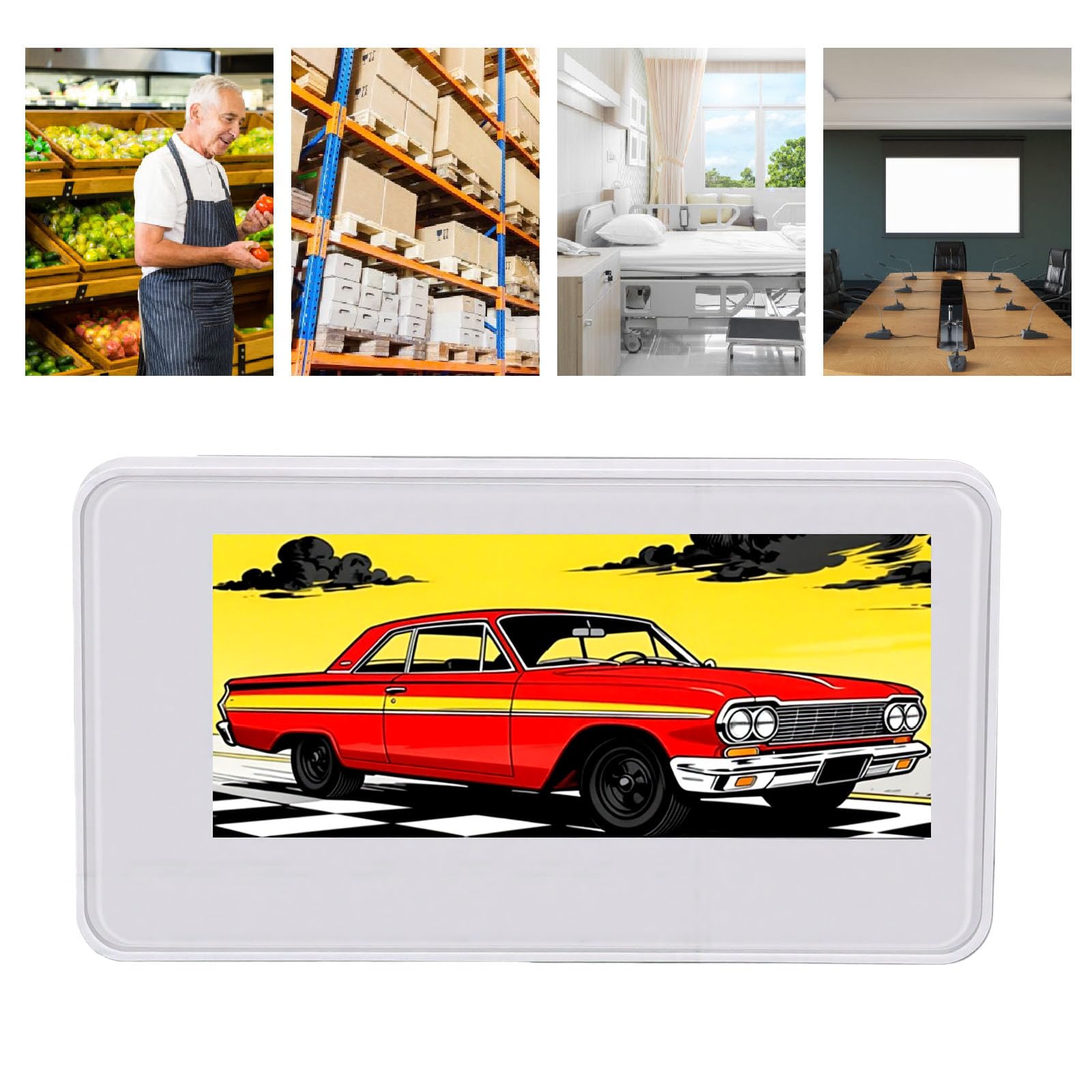 Pasywny Wyświetlacz NFC E Paper Ink o Przekątnej 2,9 Cala | Przesyłanie Energii do Smartfona, Szybkie Odświeżanie w Sekundach, Obudowa ABS Chroniąca Przed Kurzem, Plakietki z Imionami