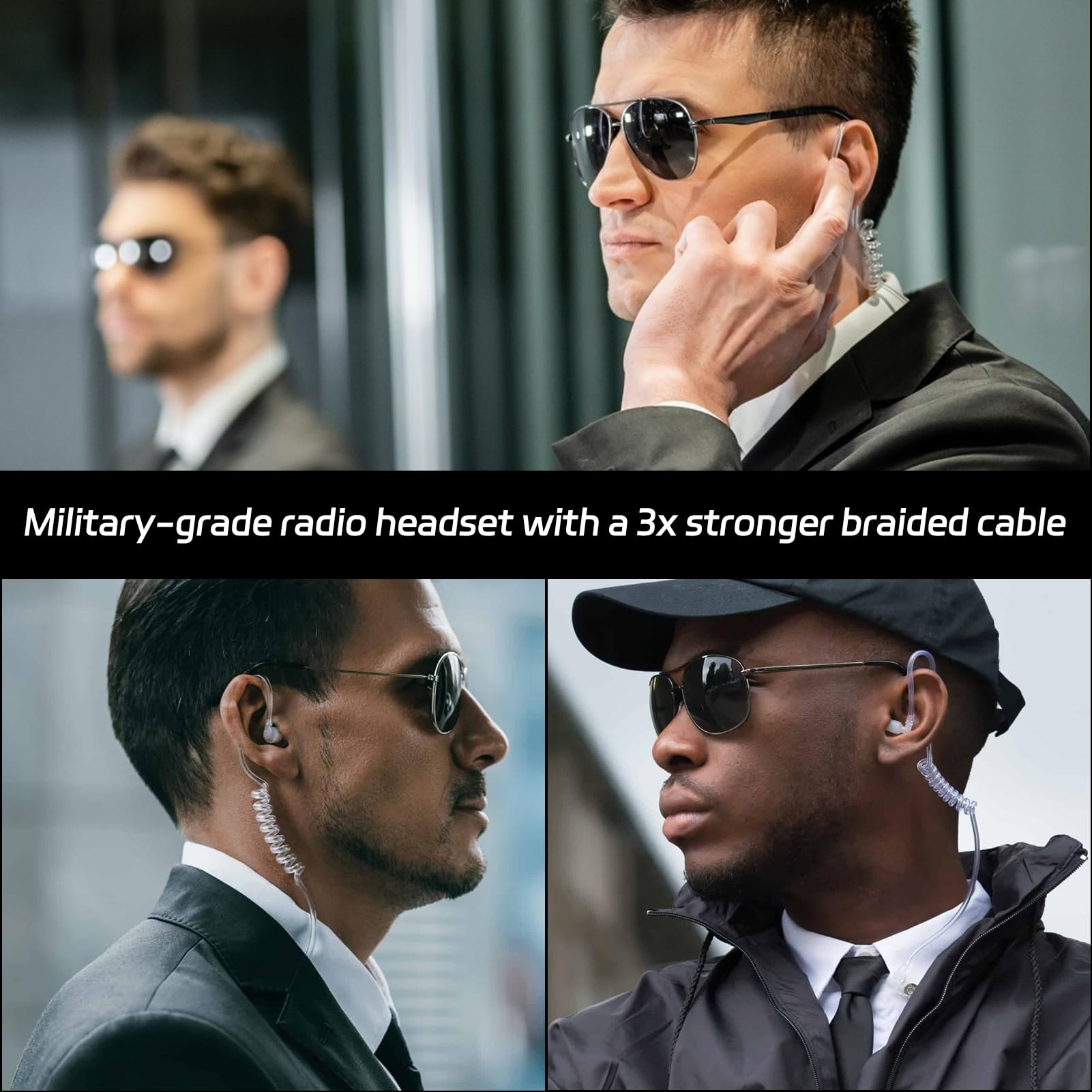 2 PCS Oreillette Talkie Walkie 2 Broches Casque Écouteur(150CM),Oreillette Talkie Walkie Radio,Compatible avec La Radio Bidirectionnelle Kenwood BAOFENG UV5R 888S RT24 RT27 HESENATE HT999.