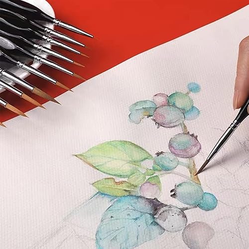 Miniatura 6 de Mexrasdos Juego de pinceles de pintura artística kit de pinceles de pintura en miniatura que se aplica a acrílico acuarela óleo en número ciudadela