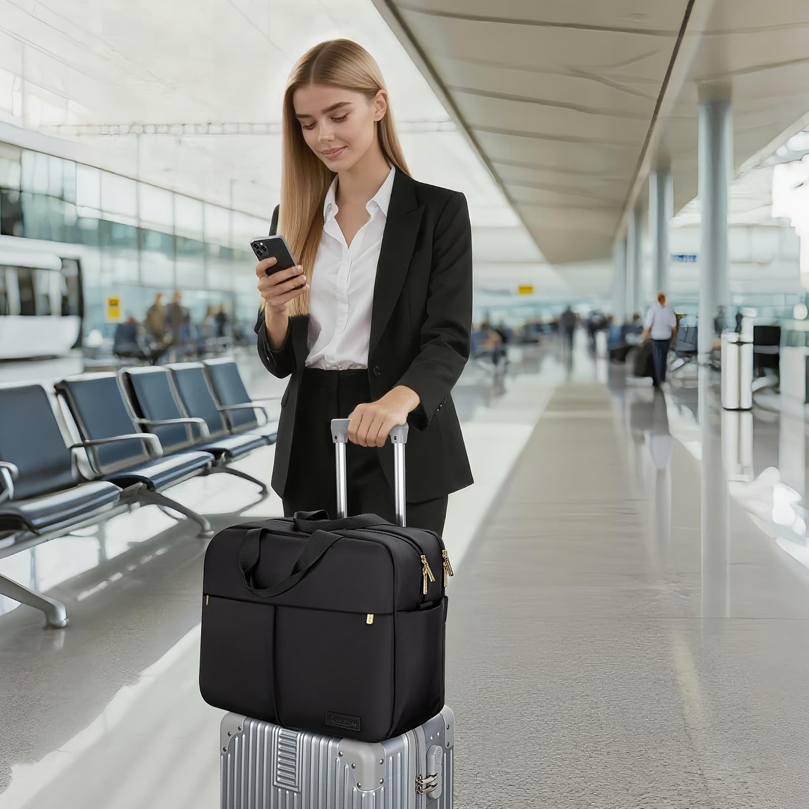 RAINYEAR Borsa per laptop da 15,6 pollici Borsa messenger da lavoro per laptop Borsa per donne Cartella per affari Ufficio Viaggi Aereo Borsa piccola per computer