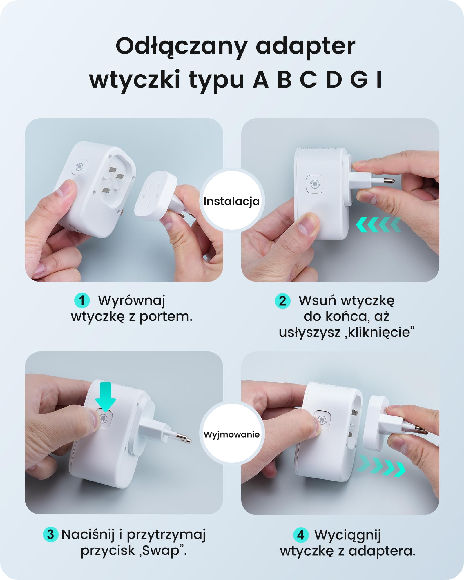 LENCENT Adapter podróżny na całym świecie zestaw typu A, B, C, D, G, I | uniwersalny adapter podróżny do USA, Anglii, Japonii, Kostaryki, Meksyku, Tajlandii, Malediwów, Sri Lanki, Australii