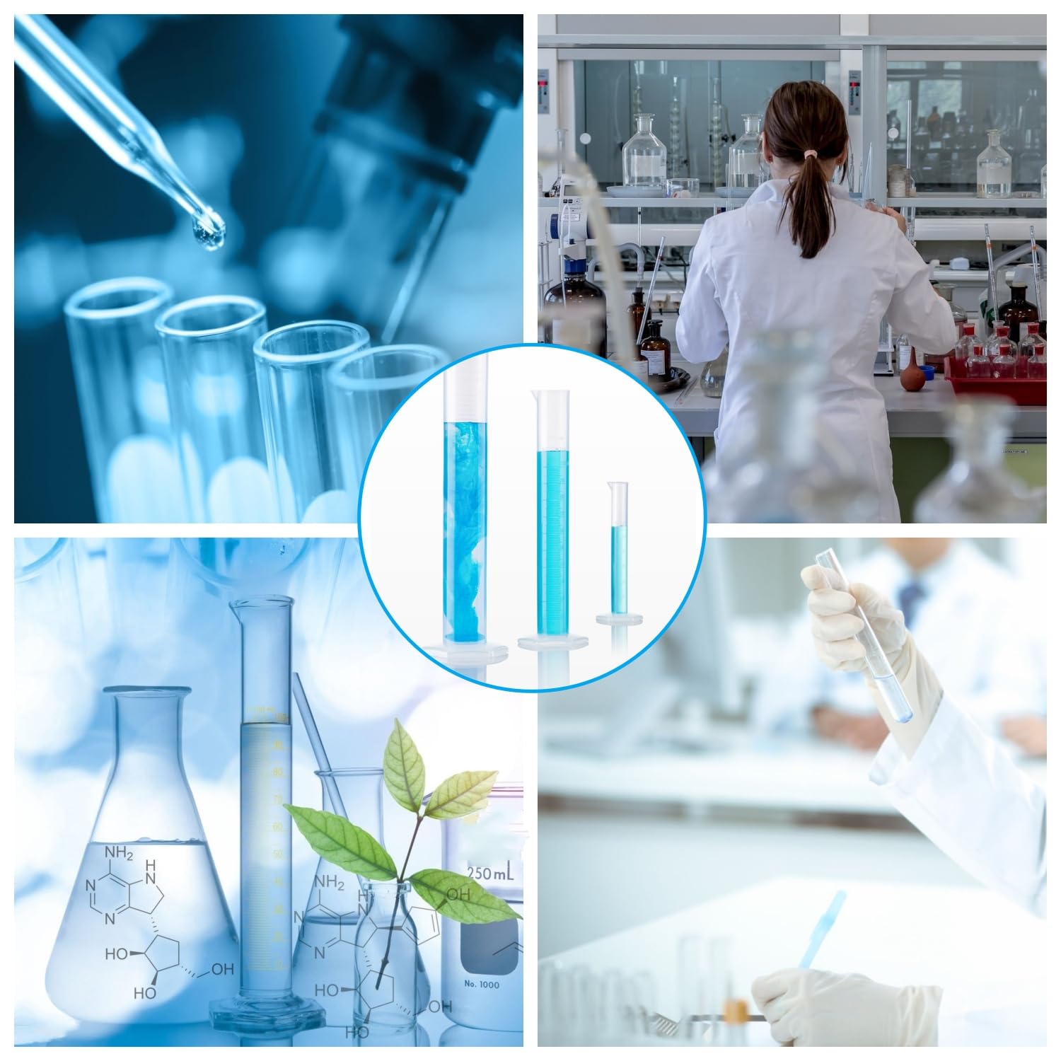 Cilindros Medidores de Plástico 100ml Probeta Graduada Laboratorio