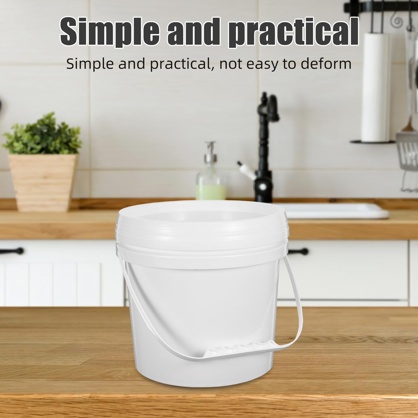 4 Piezas Cubos Plásticos con Tapa para Almacenamiento de Alimentos Contenedores Herméticos Reutilizables para Helados Leche y Mermeladas Recipientes para Cocina y Congelador