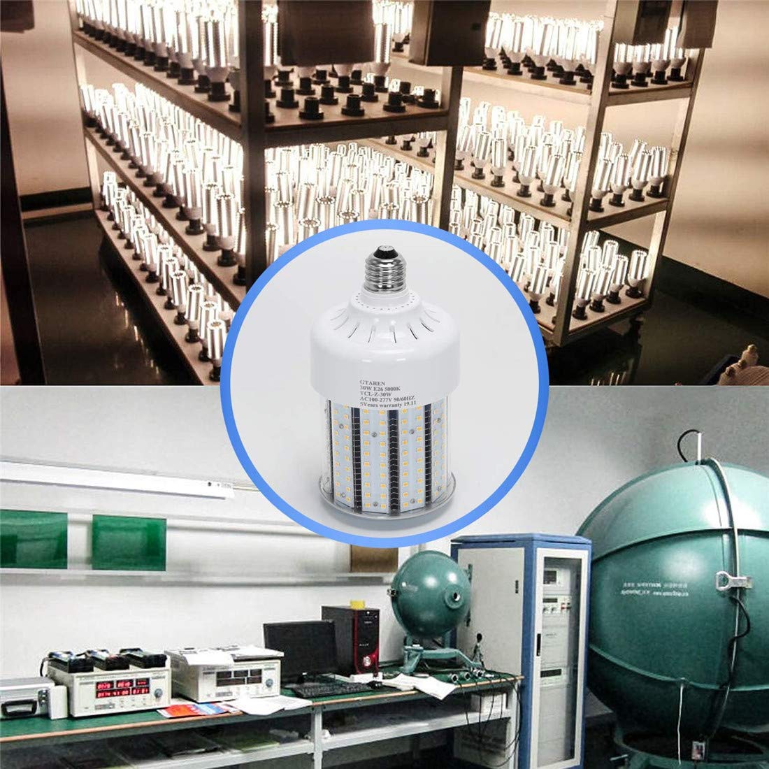 Bombillas LED De Maíz E26 Casquillo E39 300 Vatios Equivalente A 5000K LED Reemplaza La Lámpara De Haluro Metálico HID CFL HPS De 70-100W Adecuada para Almacén,50w