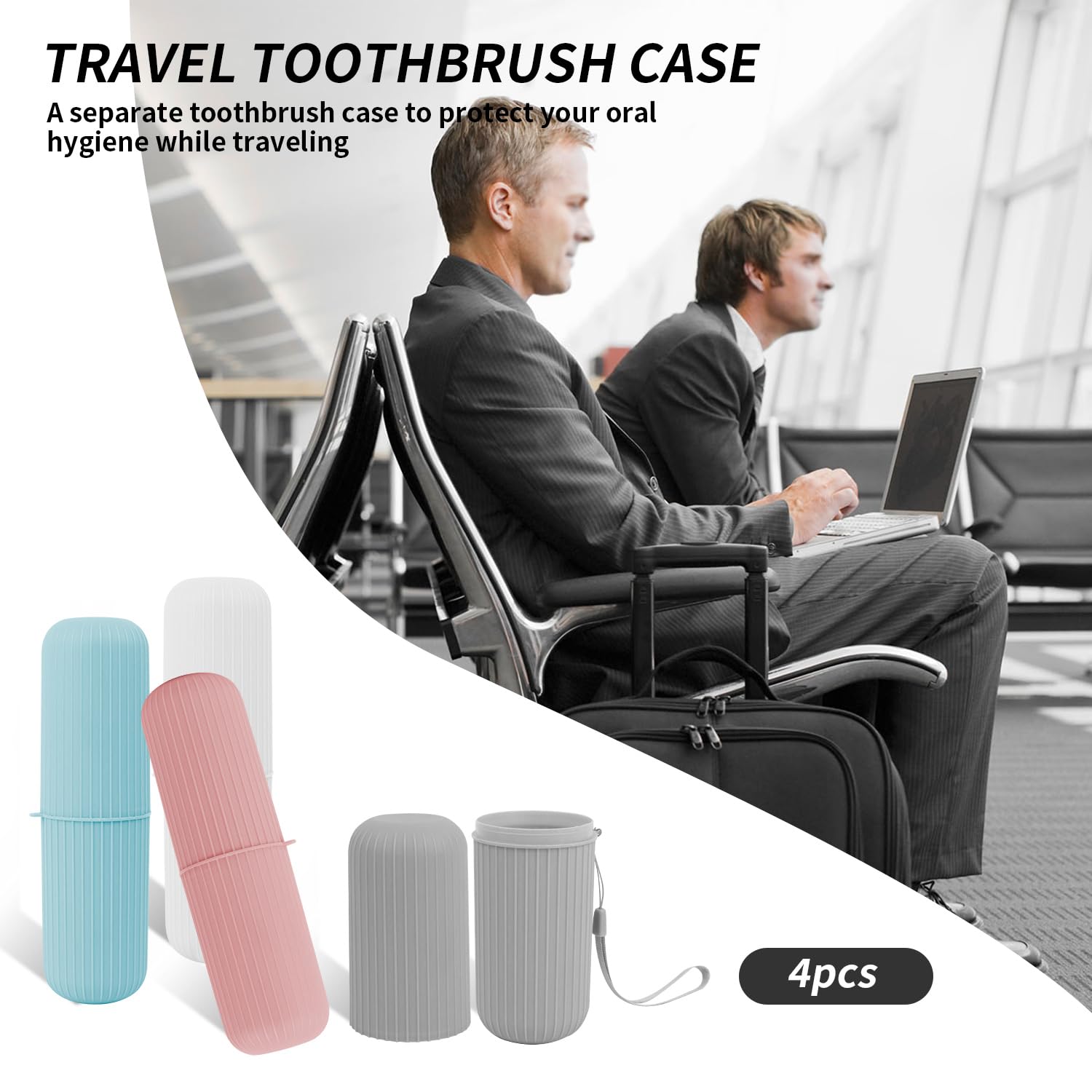 Portaspazzolino Da Viaggio - 4 Pezzi, 4 Colori, Scatola Portatile Per Spazzolino E Dentifricio