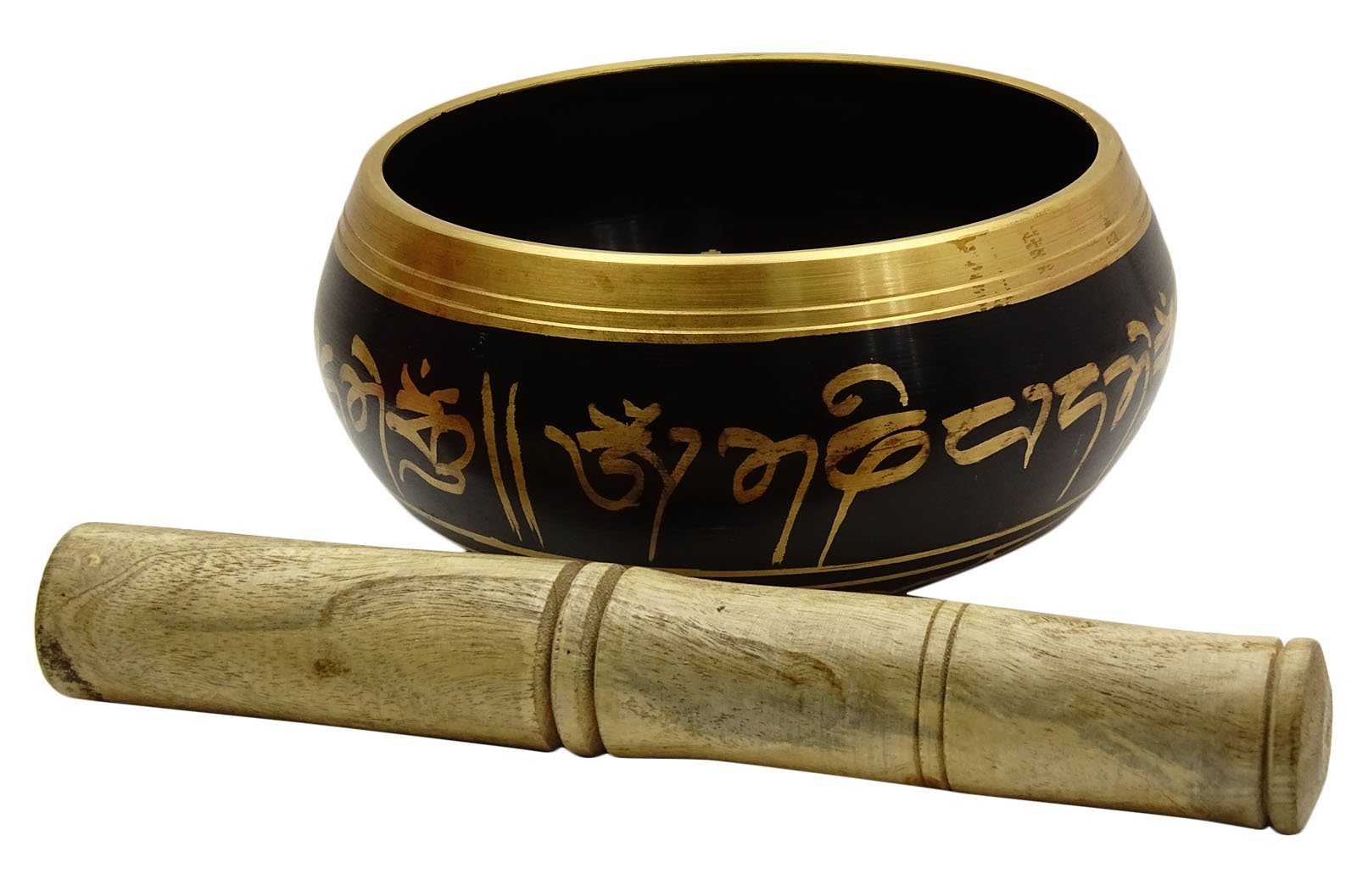 ibaexports Om Mani Padme Hum Sound Healing Prayer Bowl Buddhist Meditation Brass Collectable