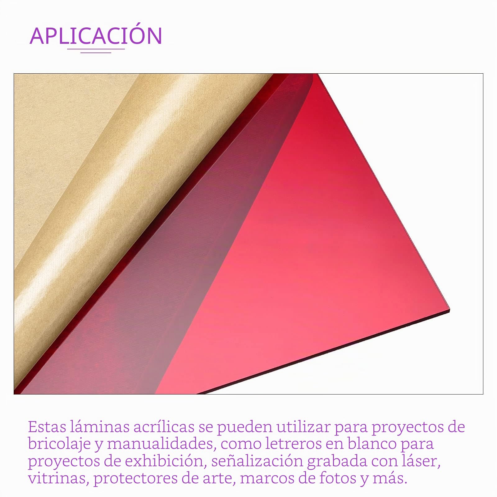 DMiotech Tablero de Acrílico PMMA de 12"X12" y 3 mm de Grosor para Proyectos de Manualidades y Señalización en Blanco Rojo Transparente | Para proyectos de bricolaje, señales en blanco
