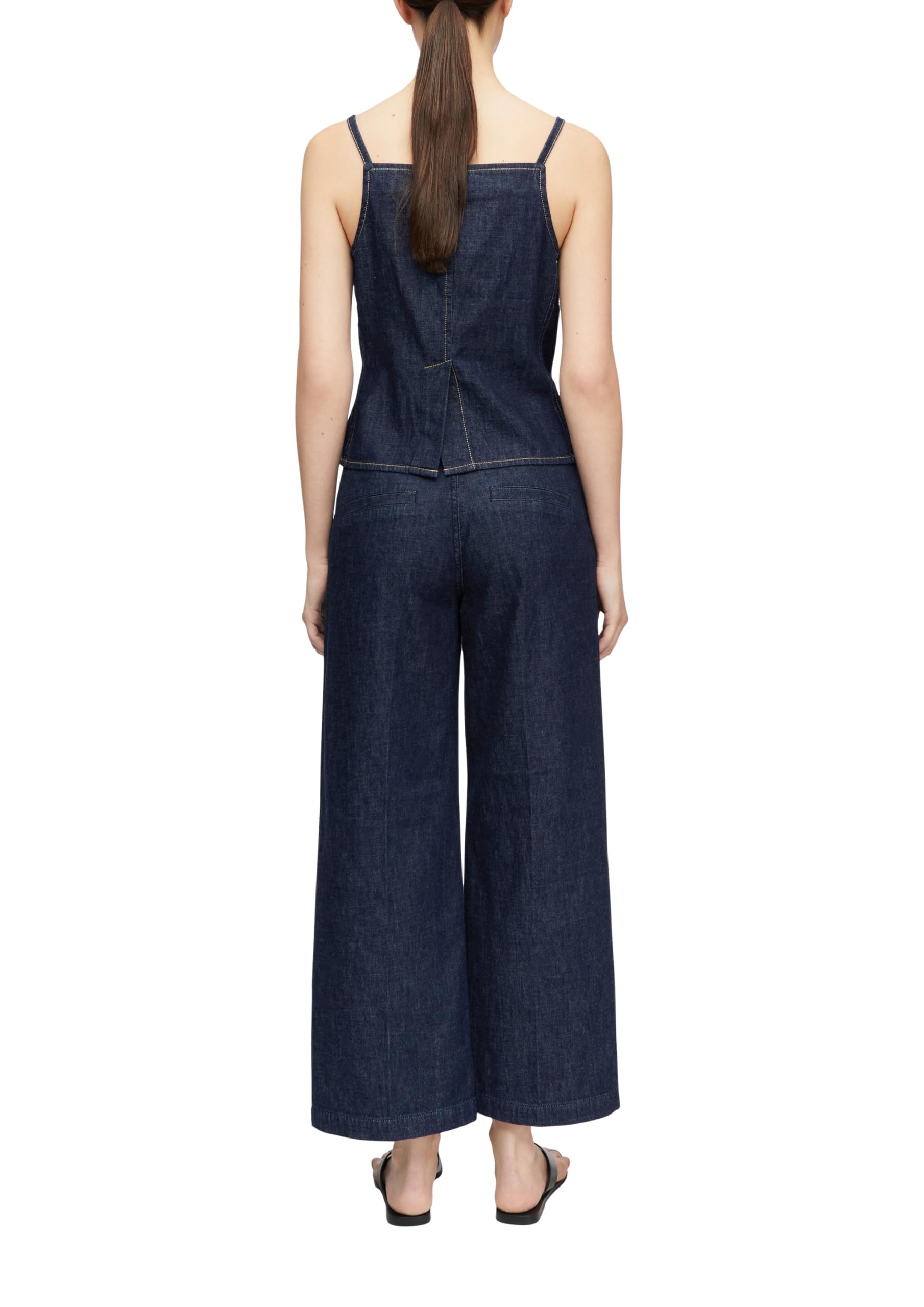 Comma Leichte Wide-Leg-Jeans in Ankle-Länge