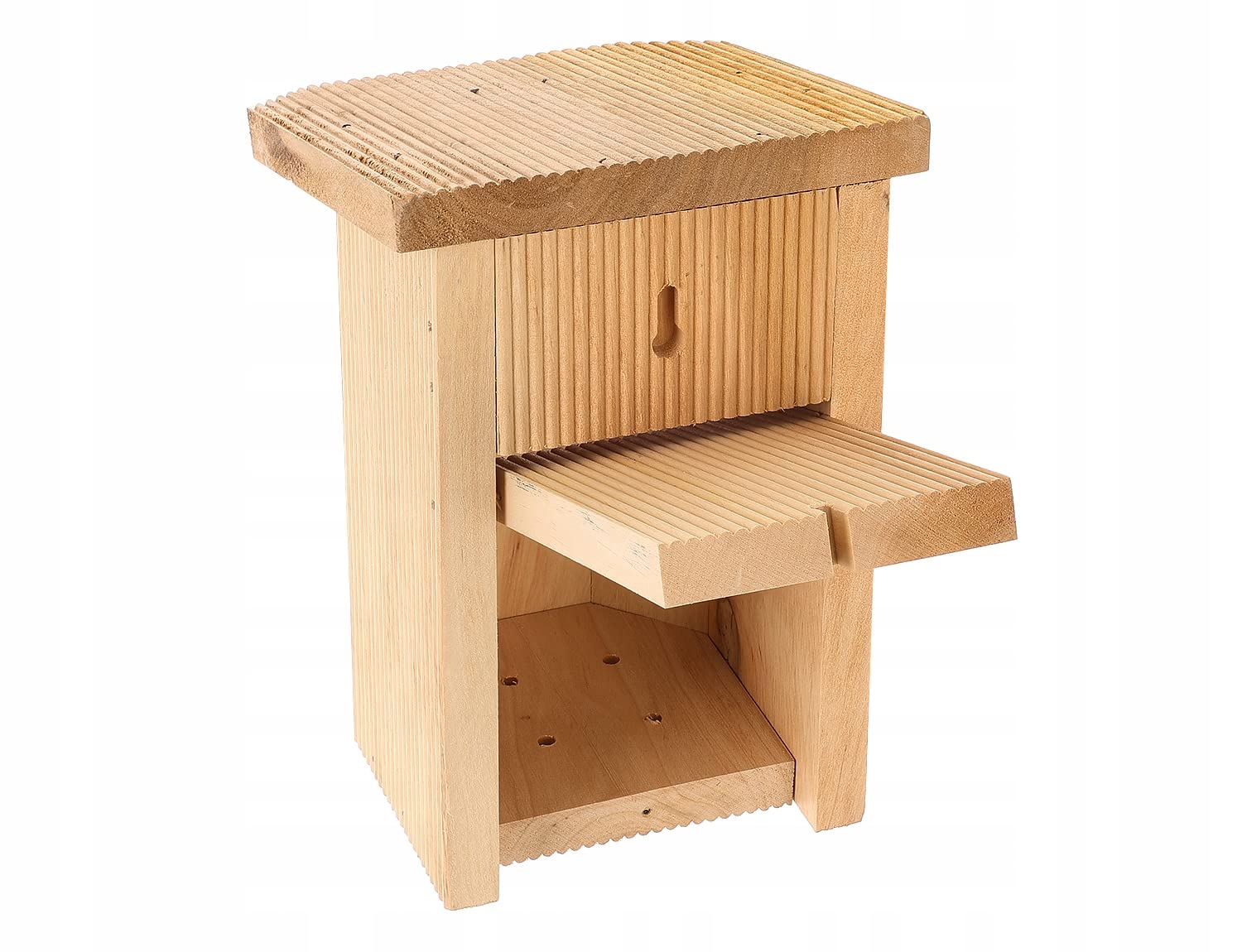 MAZUR 4X Nistkasten zum Aufhängen | Vogelhaus | Bausatz | handgemacht in Europa | für Meisen, Kleinvöge & Wildvögel | Wetterfest aus Erlenholz | Nisthaus | Hand Made | Garten und Balkon