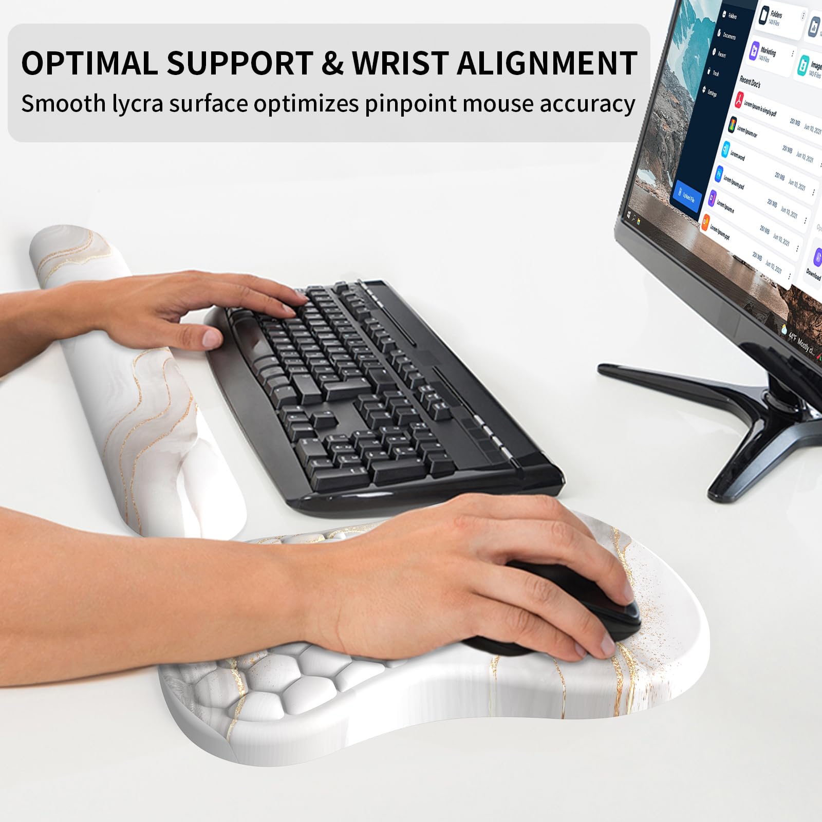 Eulps Gel-Mauspad Mit Handgelenkauflage MP200 – Ergonomisch, Rutschfest & Kühlend Für Büro & Gaming