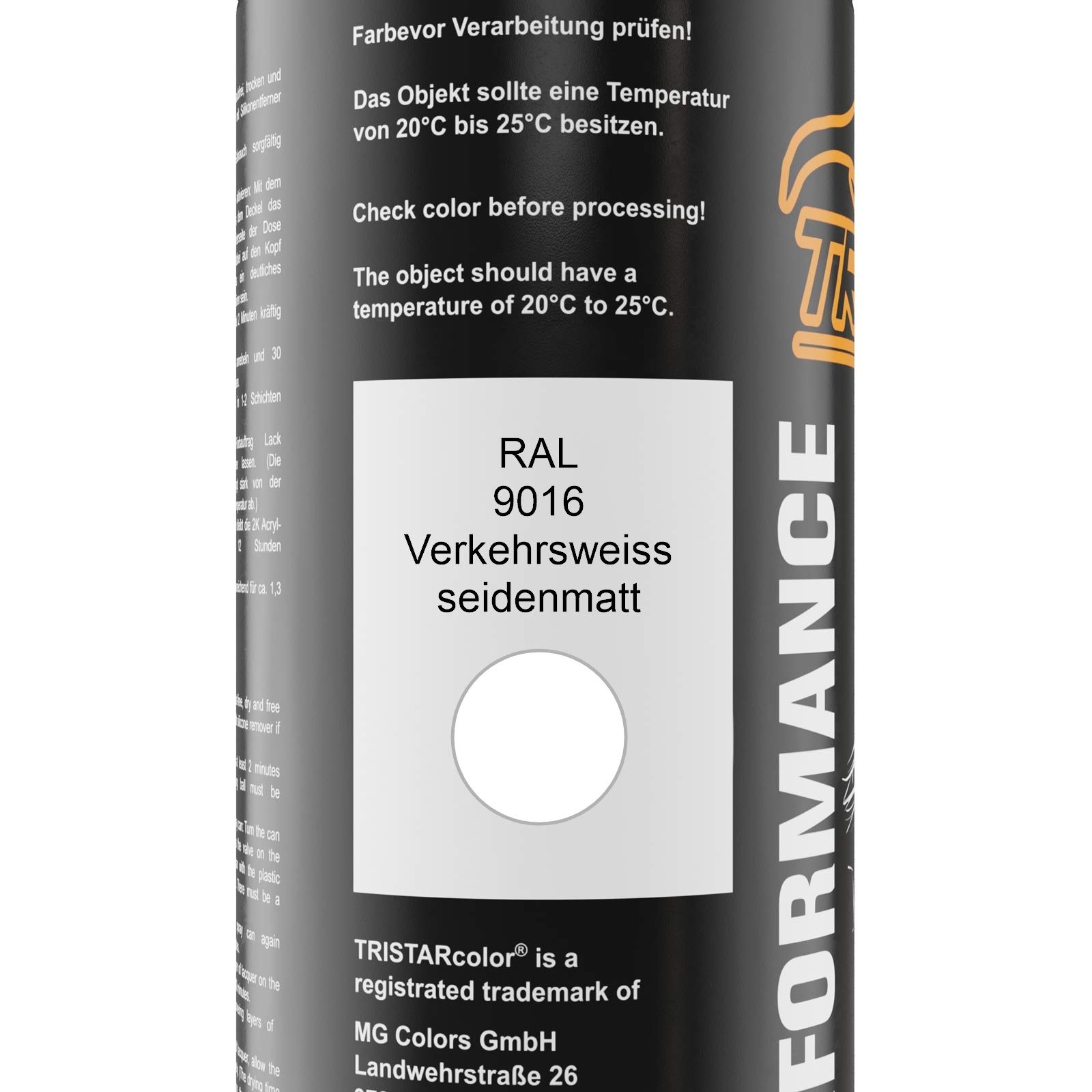 RAL 9016 Verkehrsweiss Bombe De Peinture 400 Ml Mat