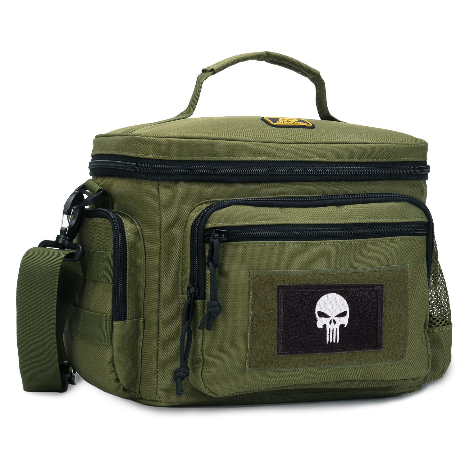 MDATT Borsa termica verde militare mimetica per il pranzo per le donne borsa termica per il pranzo da uomo a tenuta stagna Tote con manico per lavoro picnic