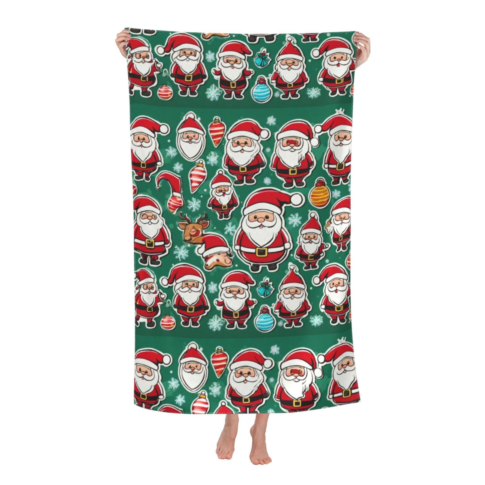 Cbaaghh Xmas Funny Gnomes Print Adult Beach Towels,Beach & Pool Towel,Beach Towels,Towels For Camping