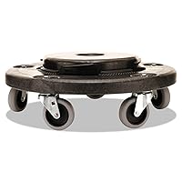 Vista 4 de Rubbermaid Productos comerciales BRUTE Dolly Black Se adapta a contenedores BRUTE de 20 galones, 32 galones, 44 galones y 55 galones