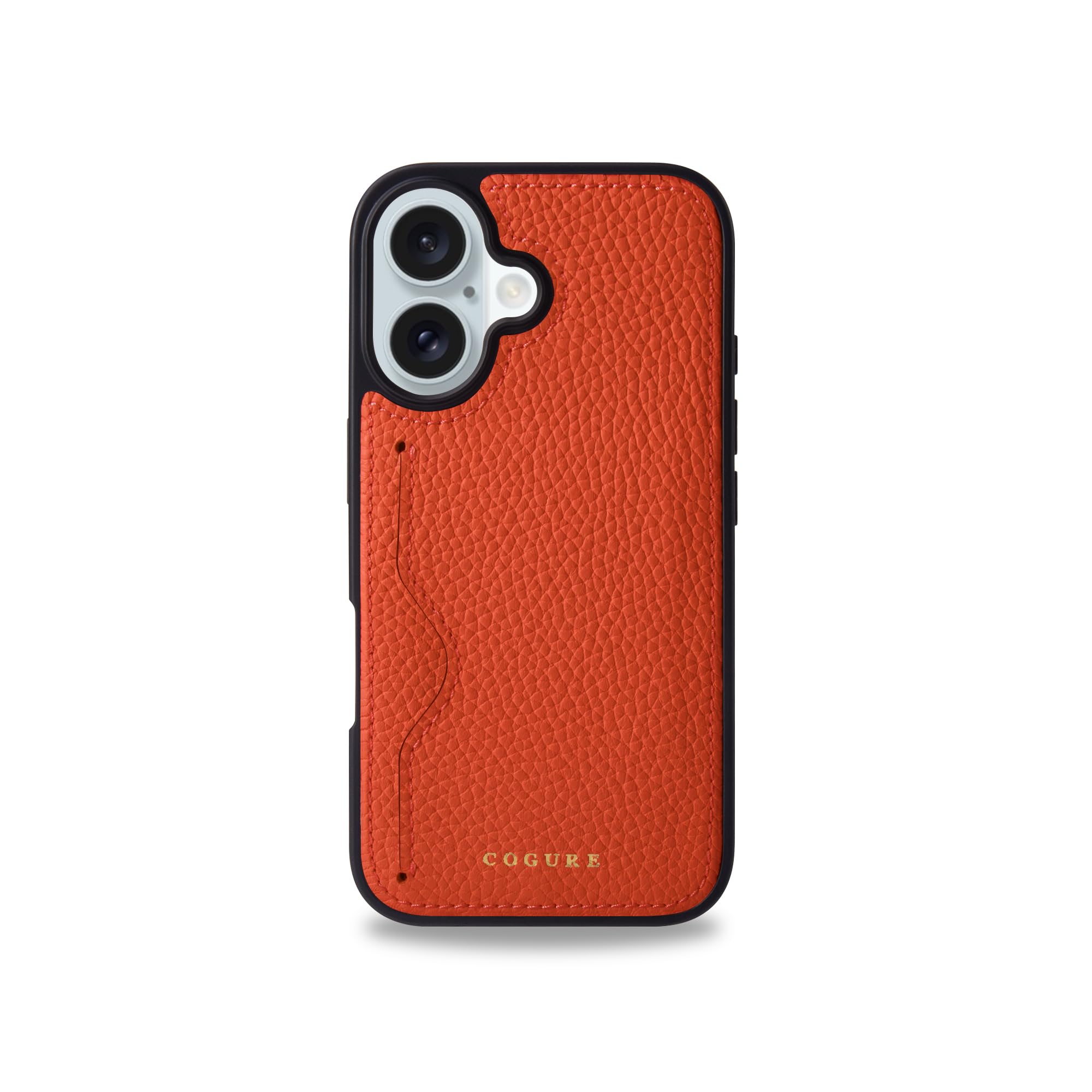 【色:グレージュ+オレンジ_サイズ:iPhone16】コグレ iPhone16 Amazon.co.jp: COGURE コグレ iPhone16 ケース 本革 シュリンク