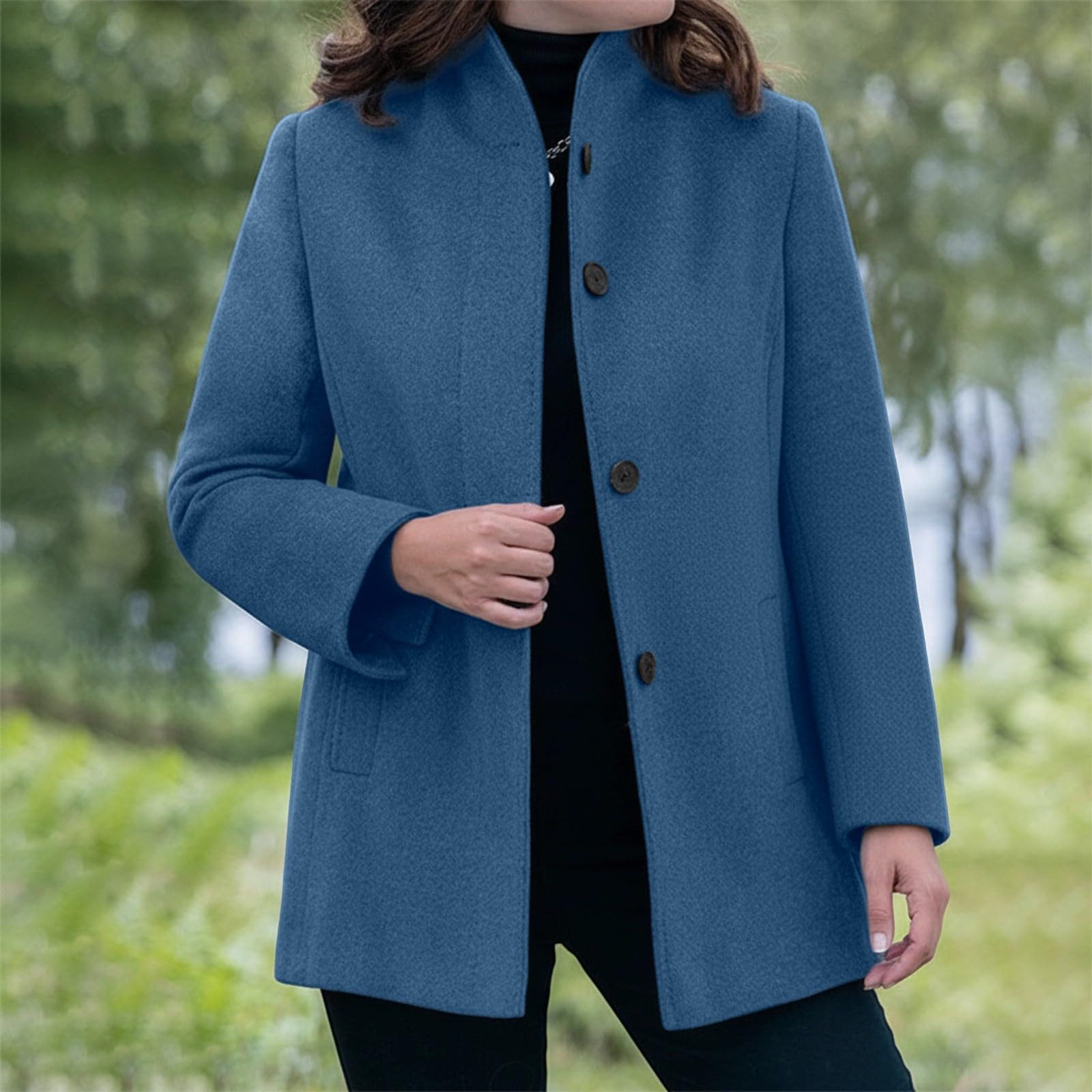 Cazadoras Mujer Trench Abrigos Talla Grande Chaqueta con Bolsillo Elegante Gabardina Corta Gabardinas Primavera Ropa Paño Entretiempo Abrigo Casual Otoño Corto