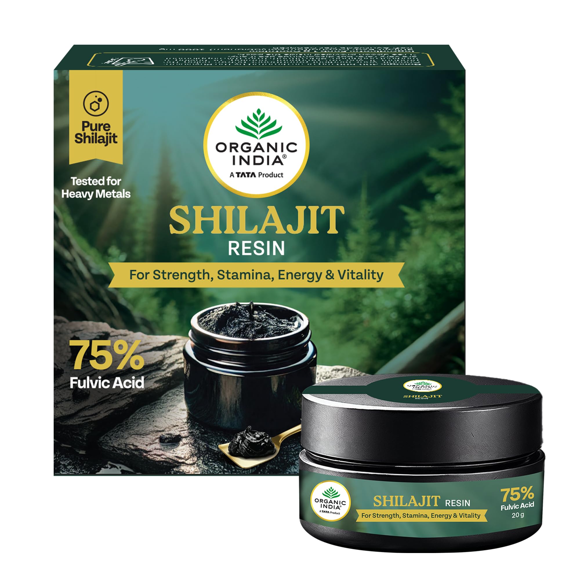 A TATA Product - Organic India Shilajit Resin, 20g, For Strength, Stamina, Energy & Vitality, 75% Fulvic Acid-picture-29