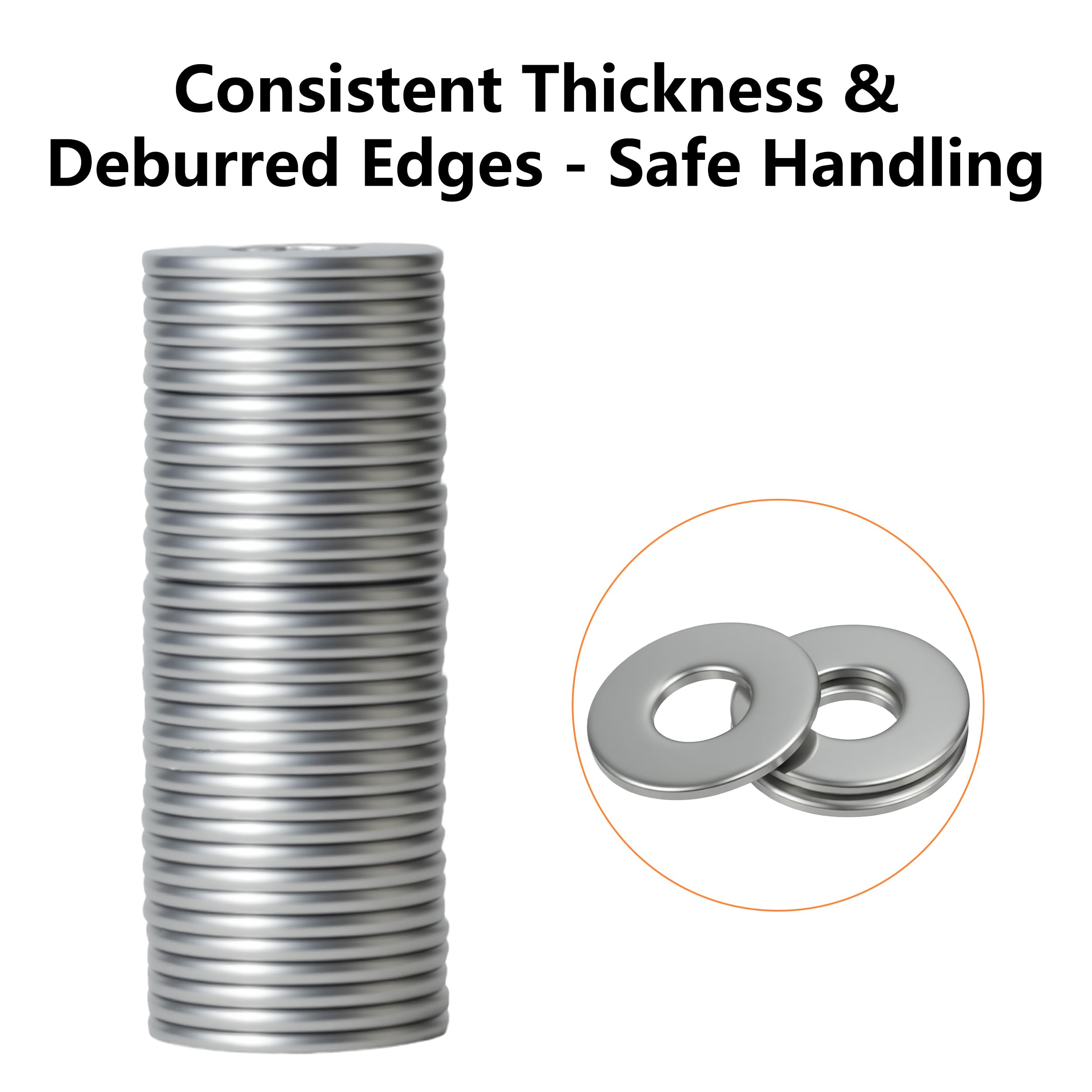 Stainless Steel Rivet Washers - 200 Pack -5
