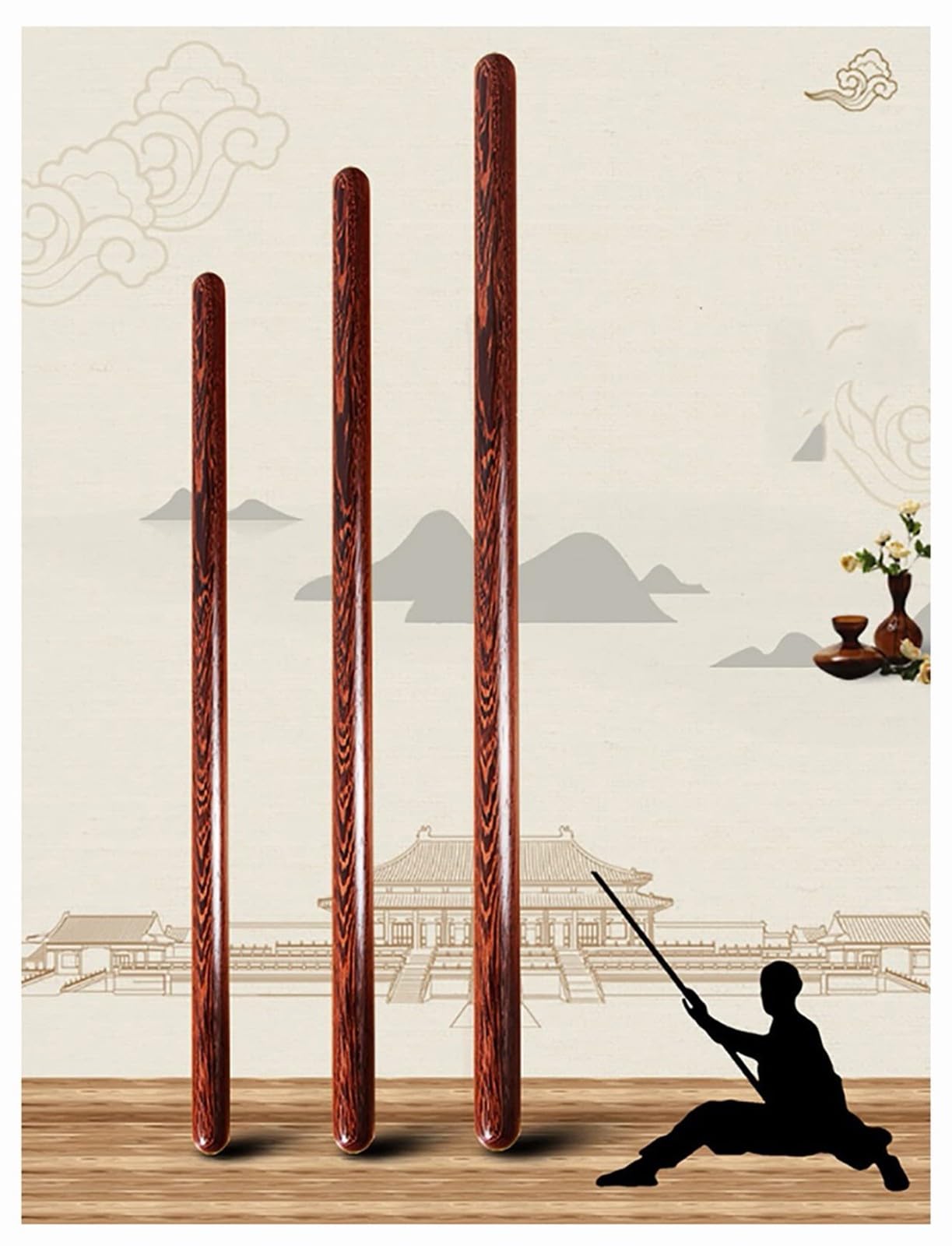 Bâton De Tai Chi Règle 60-140Cm Bâtons D'entraînement pour Le Tai Chi, Bâton De Tai Chi d'arts Martiaux pour L'extérieur, Le Parc Et Les Pelouses, Equipement d'exercice 140 * 3cm